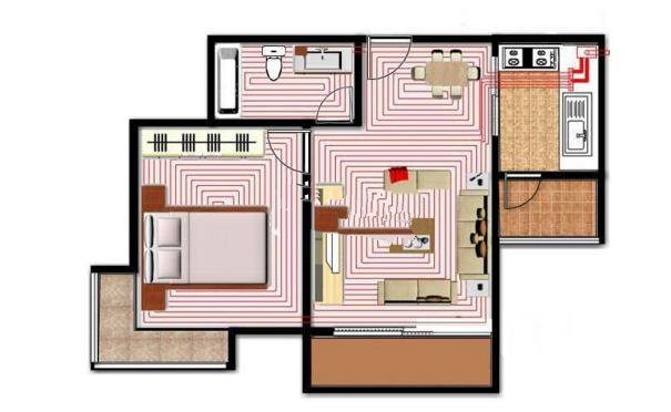地暖安装示意图，史上最详细图文组合，何愁理解不了呢！